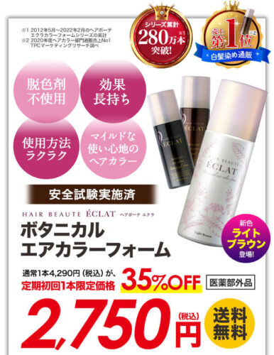 ボタニカルエアカラーフォーム最安値はどこ？楽天Amazon公式サイトを 