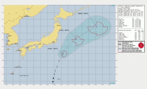 21台風5号チャンパーたまご発生と進路予想 米軍 気象庁の台風情報とwindyの予報も クリーム色の日々